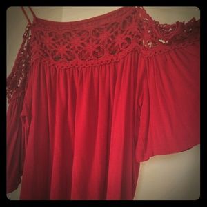 Boho Top - Red Wine